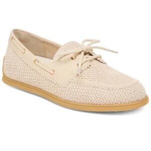 Dolce Vita Cream Woven Lace-Up Loafer